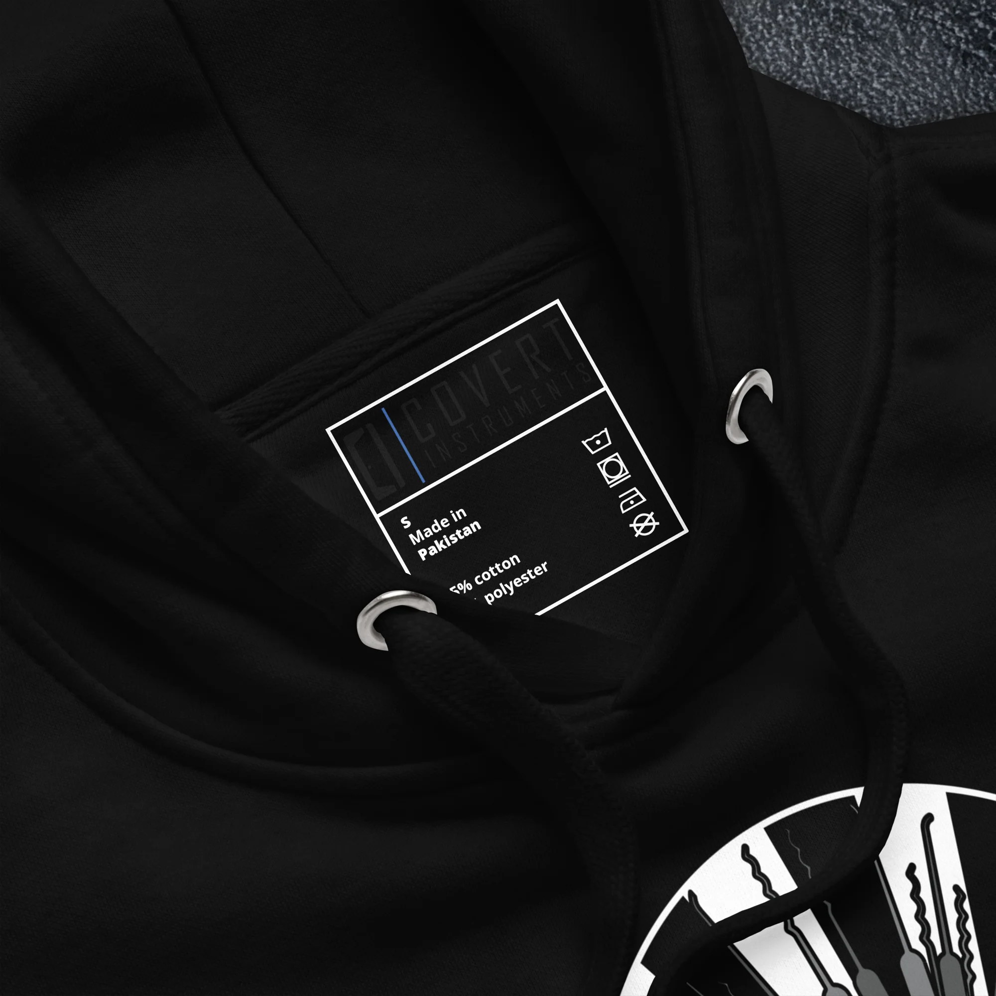Aztec Black & White Unisex Hoodie - Image 3